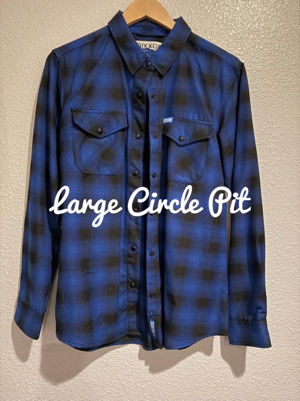 DIXXON Blue and Black Plaid Button Down Shirt